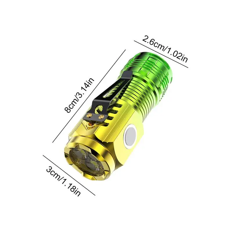 Mini lanterna de bolso portátil LED, ultra brilhante, alto lúmens, luz portátil, tocha para acampar, ao ar livre