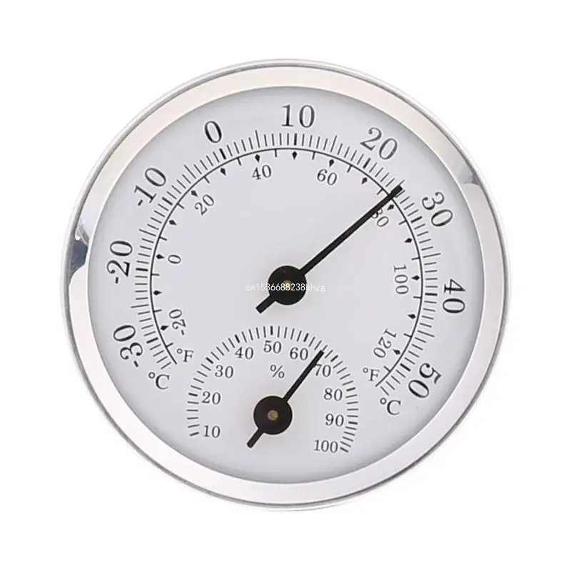 

Indoor Outdoor Thermometer Hygrometer 2 in 1 Temperature Humidity Gauge Analog Hygrometer No Battery Required -30~50℃ Dropship