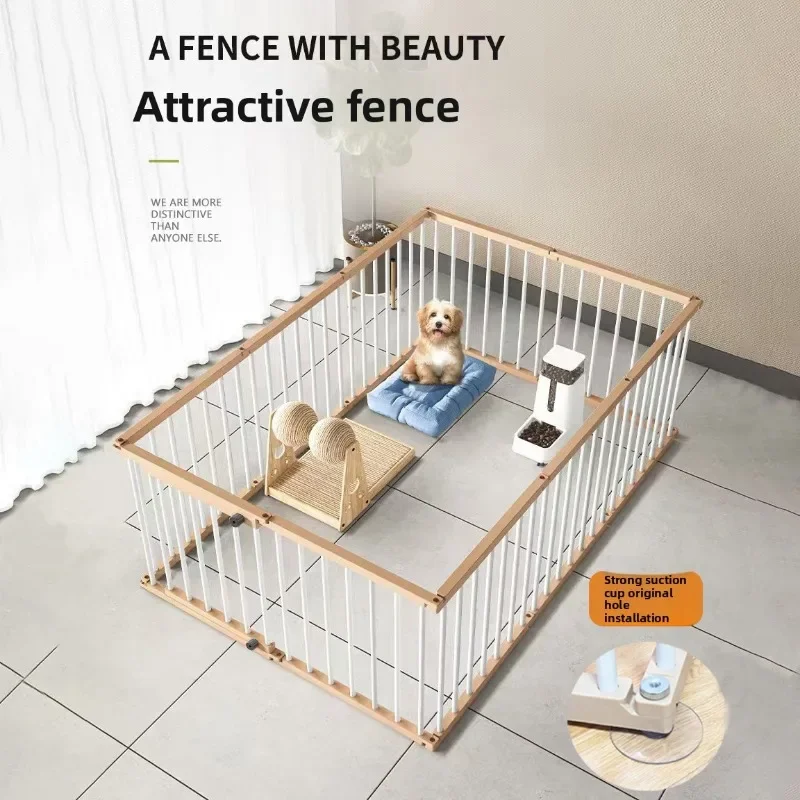Indoor Pet Gate Fence Barrier Divider Door Modular Adjustable Metal Pet Barrier Fence Indoor No Drill Small Medium Cats Dogs
