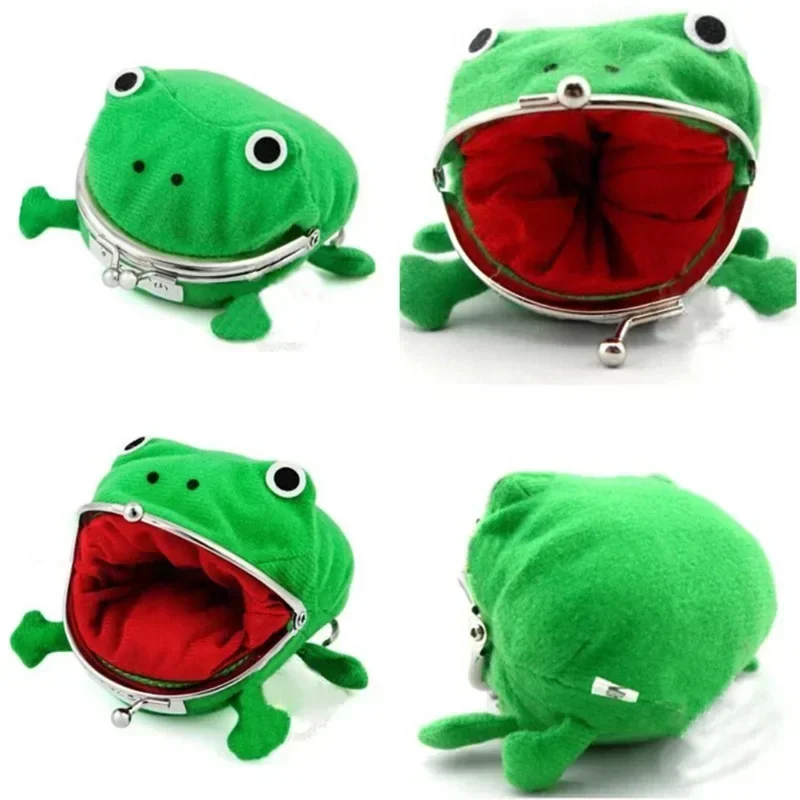 Frosch Mini Tasche japanischen Stil Brieftasche Anime Cartoon Brieftasche Geldbörse Manga Flanell Geldbörse Münzhalter Cosplay Requisiten Frosch Brieftasche