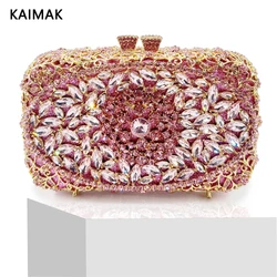 2024 Luxury Women's Bridal Handbag Diamond Dinner Bag Rhinestone Hand Glass Hollow Bag Party Christmas Gift Evening Bag