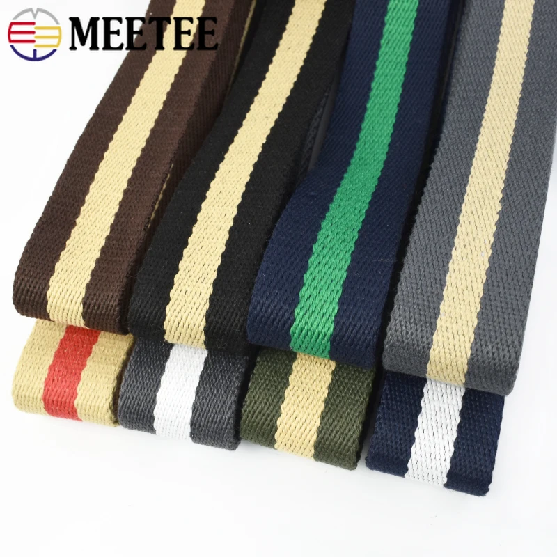 2/5/10Meters 38mm 2.5mm Thick Polyester Cotton Webbing DIY Sewing Jacquard Webbings Ribbons Clothes Bag Straps Hats Tapes