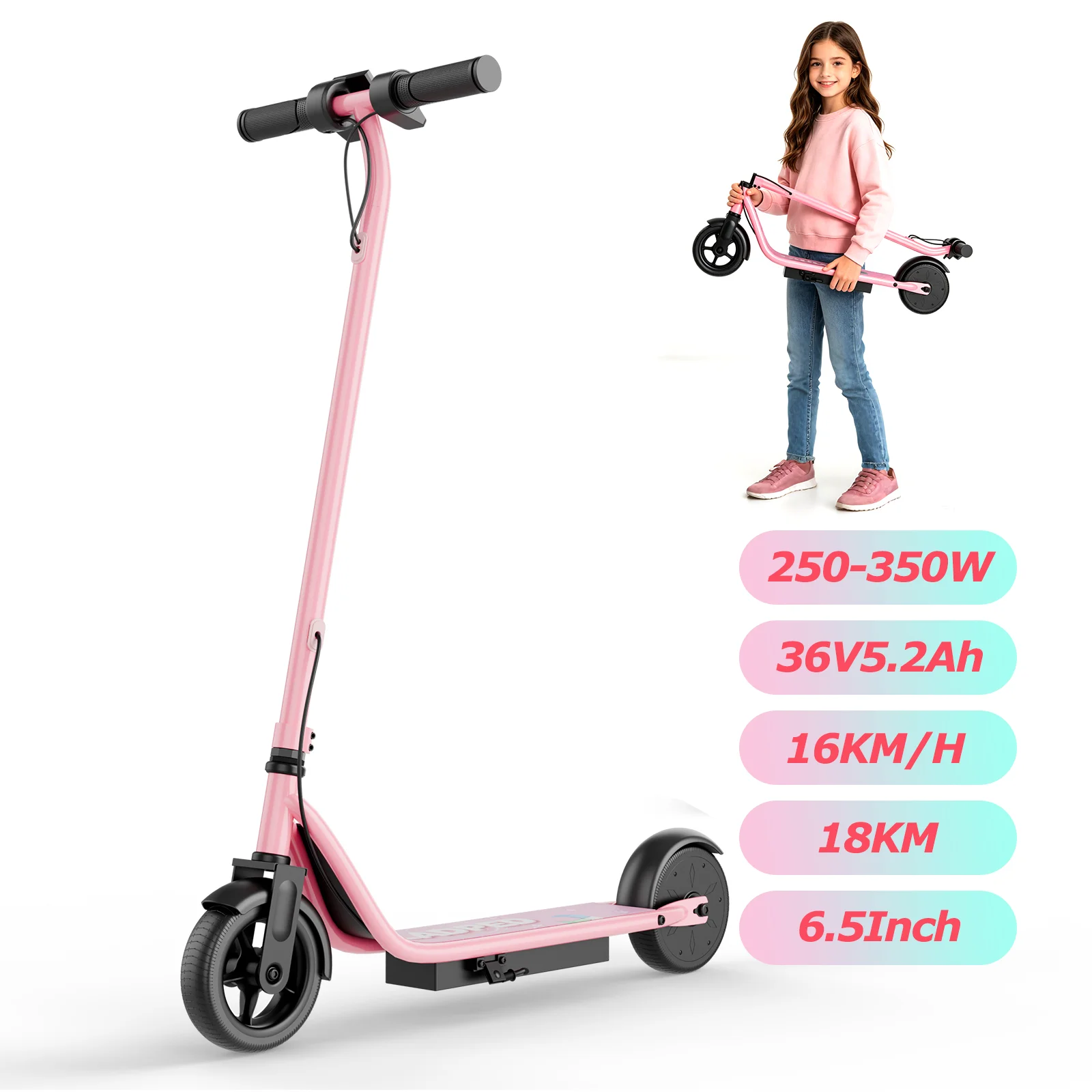 AOVOPRO Y1PLUS Elektrische Scooter Krachtige Motor 36V 10.5AH Grote Capaciteit Batterij 35KM Lange Actieradius 8.5Inch Band met Slimme APP Kick City Commuter EScooter