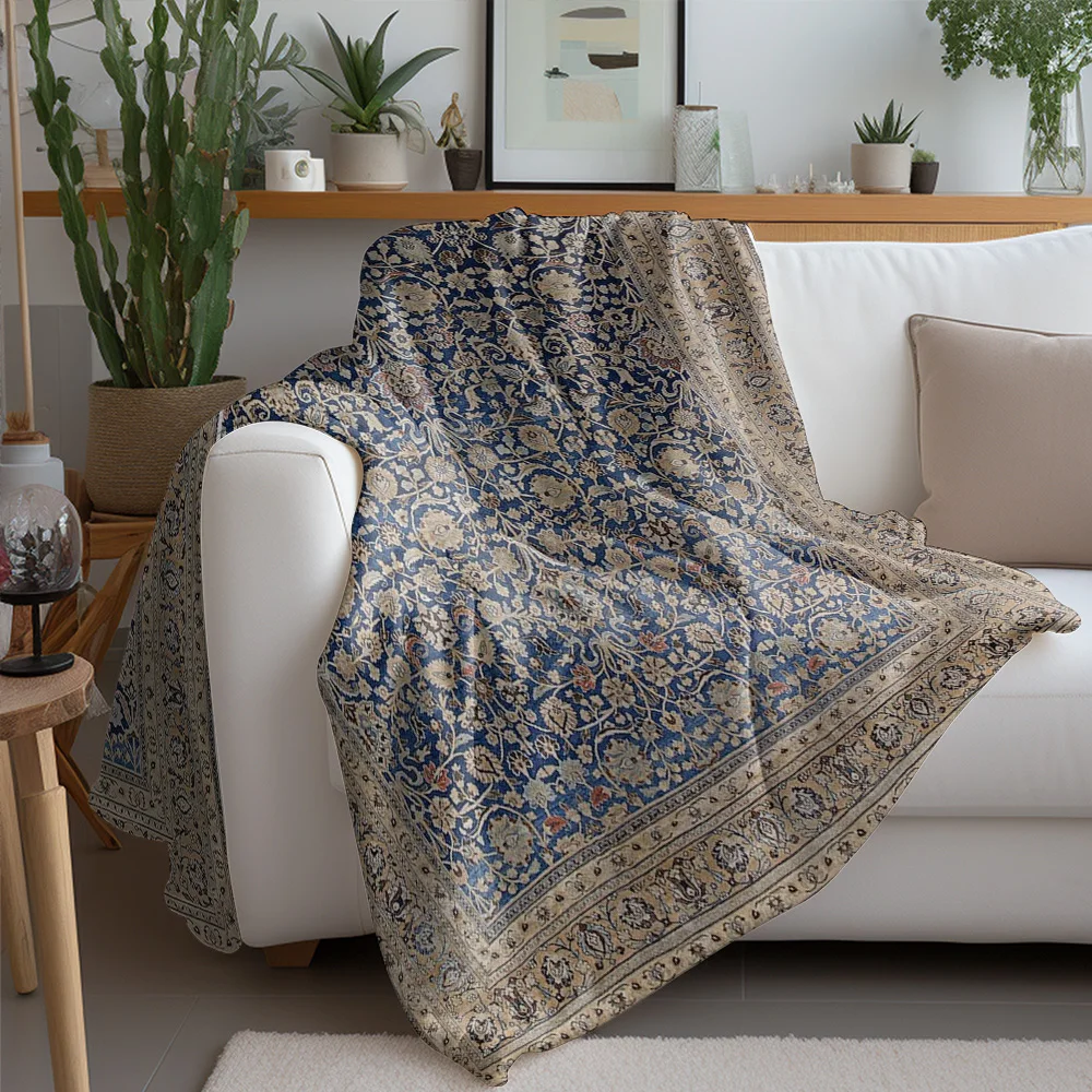 Vintage Turkish Kilim Rug Blanket Traditional Area Rug Moroccan Style Bed Carpet Home Decor Cushion Cover