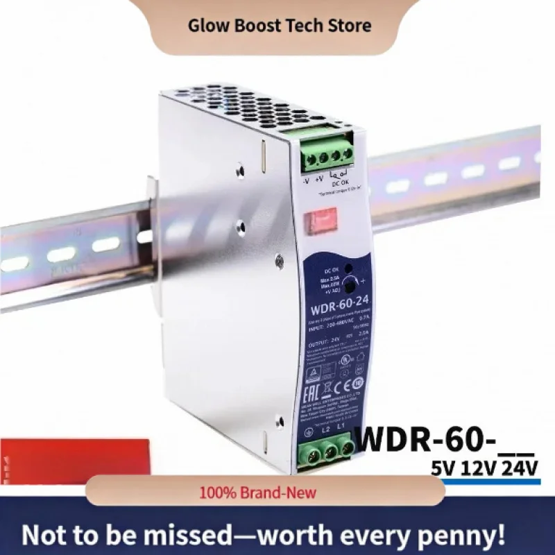 

fWDR-60 rail 380V to 24V switching power supply 12V/5V/48V 60W module