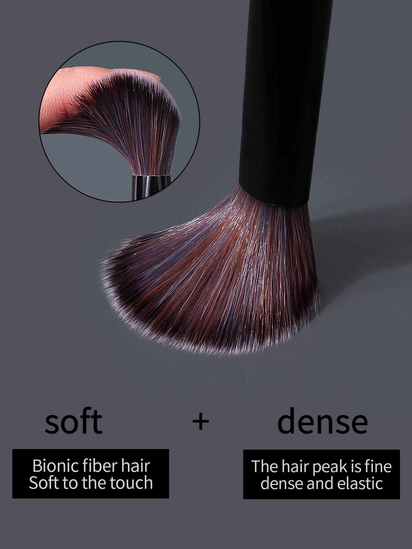 1 piece soft portable wooden handle loose powder blush setting brush, multi-functional facial makeup brush, beauty tool