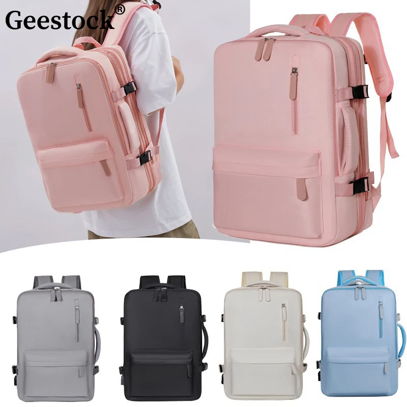 Geestock Travel Backpack Large Capacity Cabin Bags Carryon For Laptop 15.6 Inch Backpack Waterproof Luggage Backpack Ryanair