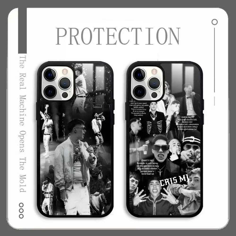 

C-Cris Mj Singer Rap Phone Case For IPhone 17 16 15 14 13 12 11 Pro Max Plus Mini Plus Hard Mirror Surface Protect Funda