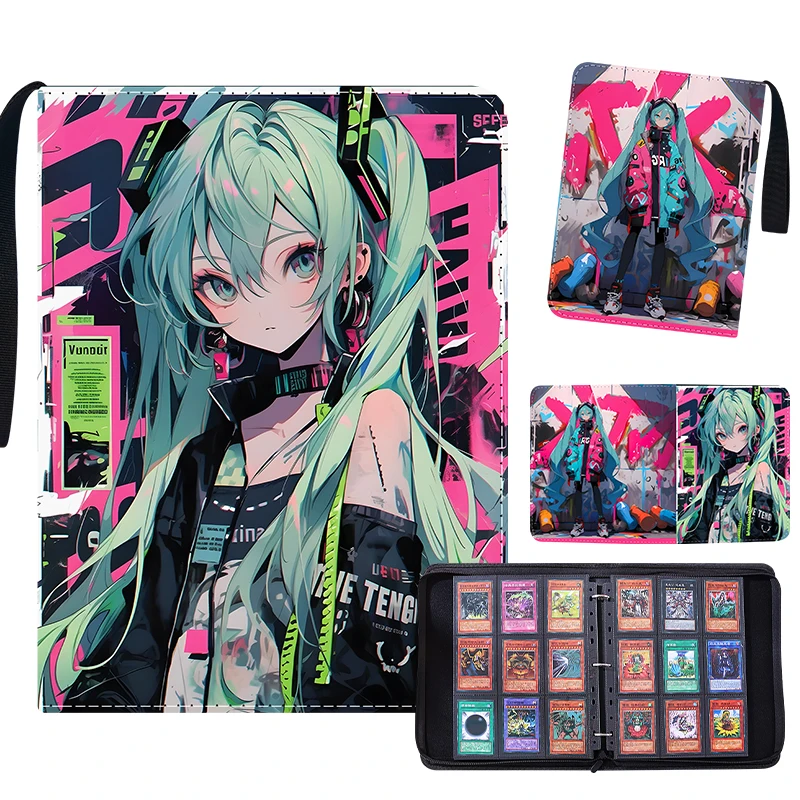

400/900PCS Hatsune Miku Animation Cartoon Jiugongge Loose Leaf Large Capacity Card Collection