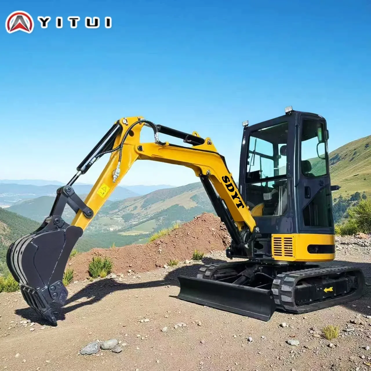 Mini-rupsgraafmachine van 2,6 ton, hydraulische graafmachine met hulpstukken, machines voor tuinboerderij en landschapsarchitectuur op maat