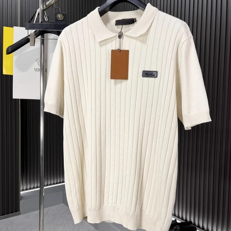 

LP Italy 25ss Casual Men's Lapel Short Sleeve Knitted Sweater Top