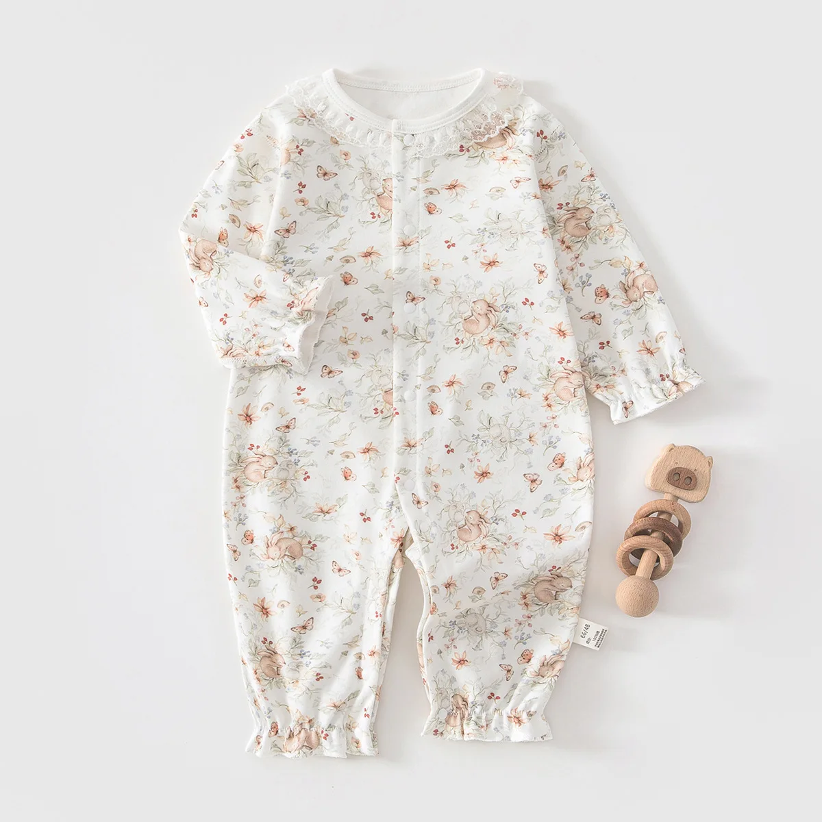 AYNIGIELL New Spring 2026 Baby Girl Jumpsuit High-quality Collar Baby Girl Jumpsuit 0-18 Months Baby Girl Clothing Set
