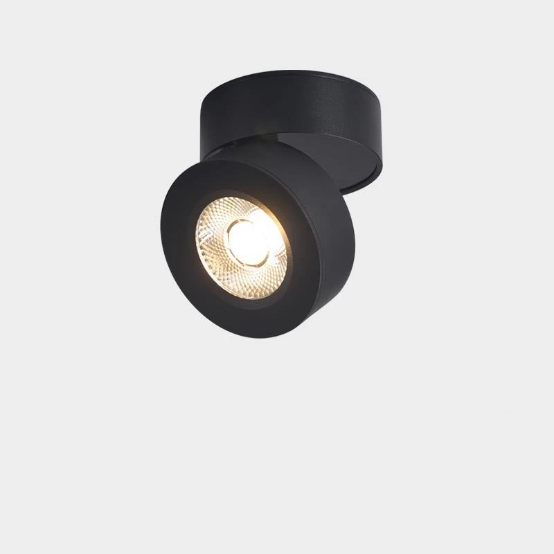 Anti-Duizeligheid Downlight Opbouw Woonkamer Opvouwbaar Verstelbare Led Spotlight Ronde Slaapkamer Gangpad Plafond Plafondlamp