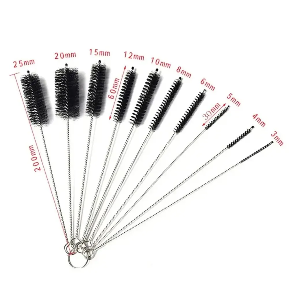 10PCS Cleaning Tattoo Tattoo Equipment Pipeline Cleaning Tools Pipe Brush Stainless Steel Cleaning Cup Brush Milk Bottle