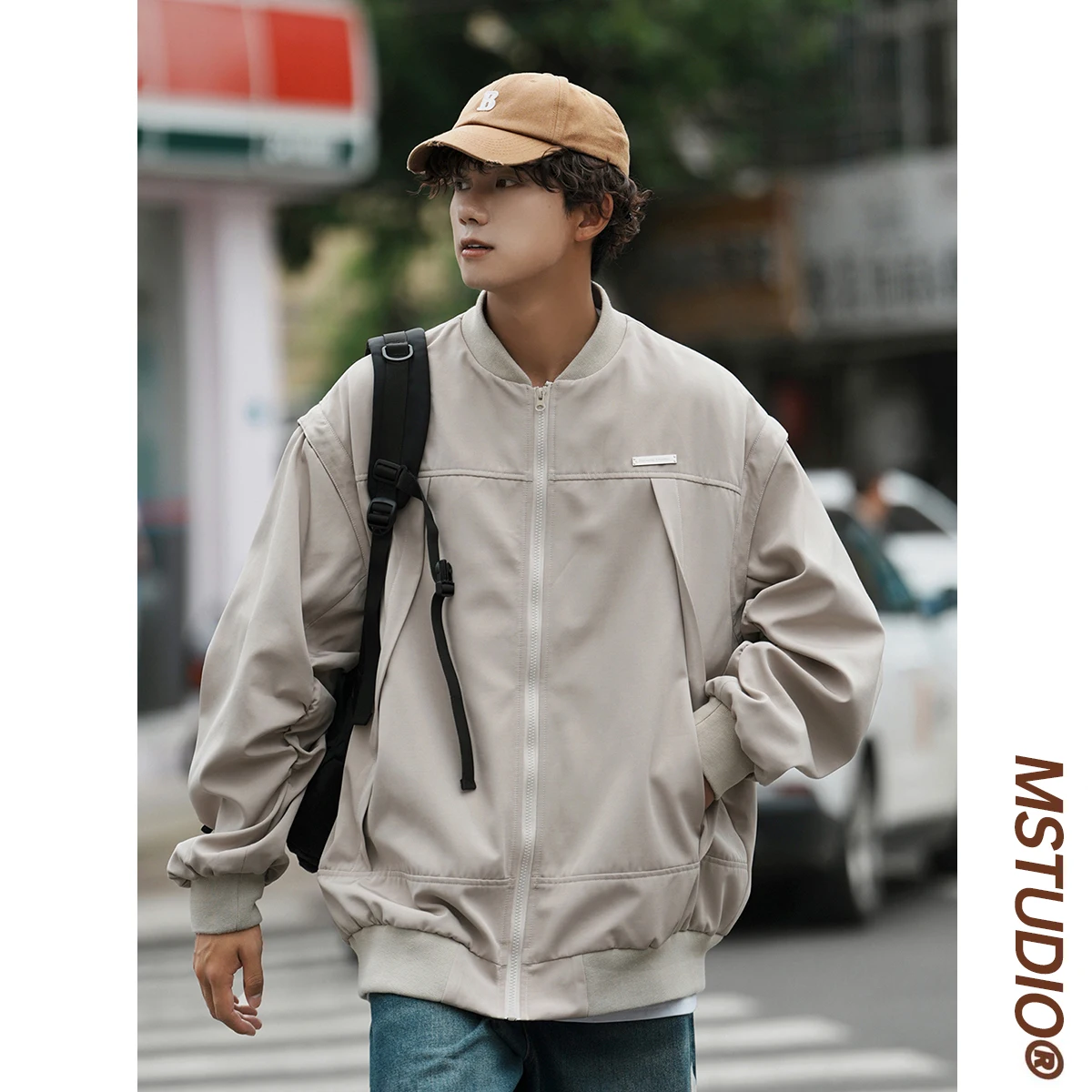 

Свободная повседневная бейсбольная куртка для мужчин, весенне-осенняя, в винтажном стиле, пилотская куртка, модная подростковая, ветрозащитная