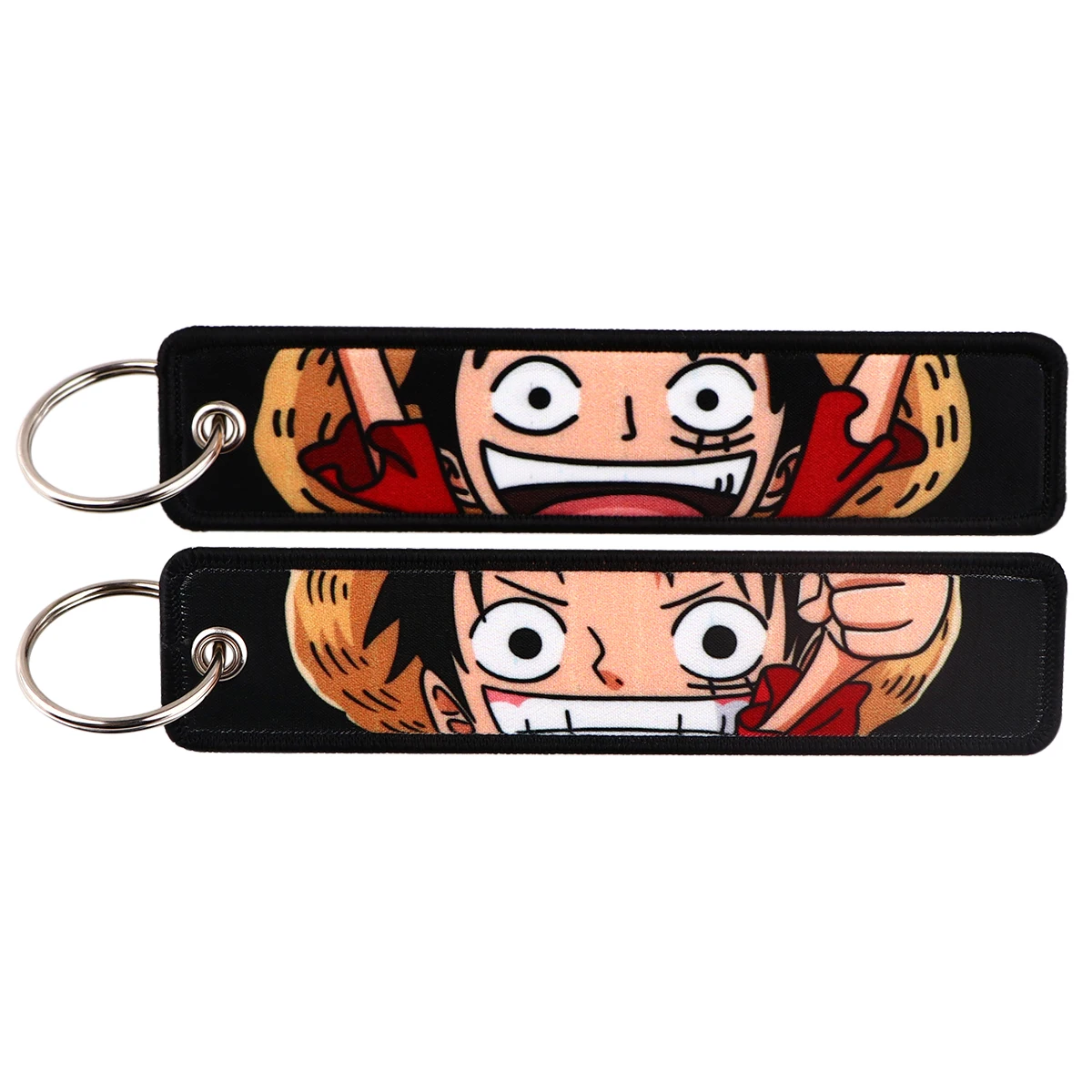 Embroidered Pirate Adventure Cool Key Tag Keychains Women Anime Keychain for Car Motorcycles Men Holder Jewelry Gifts 1pcs