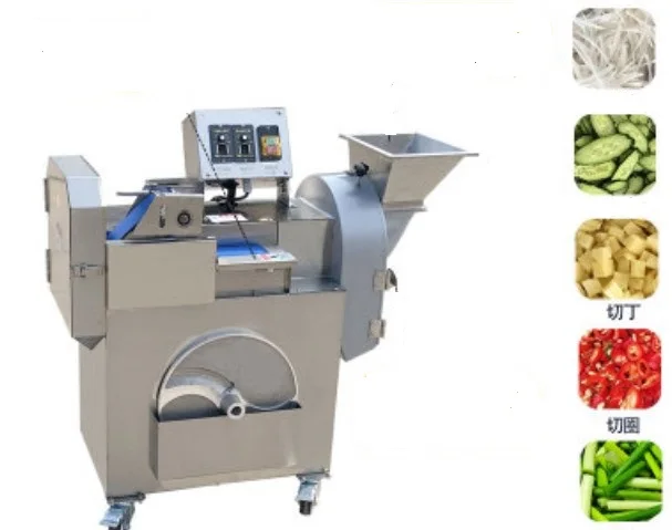 Electric commercial Vegetable slicer shredder dicer chopper cube cutter leaf vegetable cutting