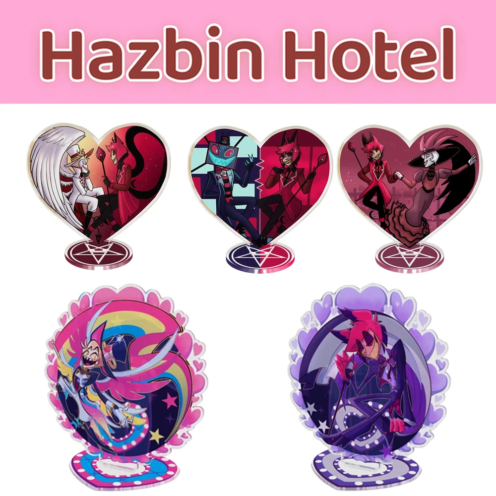

Anime Hazbin Hotel Alastor Vox Lucifer Morningstar 15cm Acrylic Stand Peripheral Desktop Ornament Valentine's Day Festival Gift