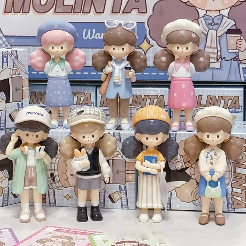 New Molinta Figure Spring City Wandering Series Cute Collection Action Figurine Pvc Statue Desk Ornament 9th Molinta Toy Gift