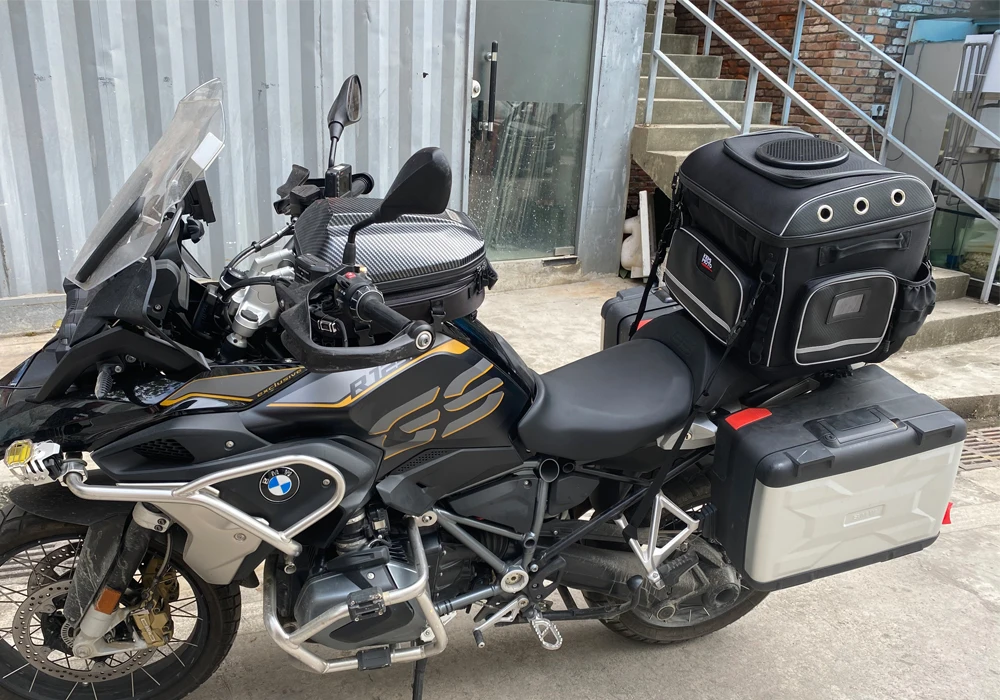 Motorrad-Haustiertaschen Hunde- und Katzen-Transporttasche für Street Glide Road King mit Beifahrersitz oder Gepäckträger Touring Trike Modelle – Detail 26
