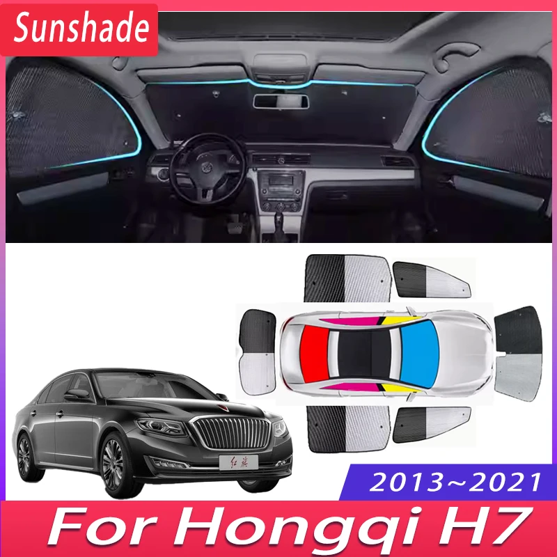 Car Sunshade For Hongqi H7 2013~2021 2014 2015 2016 Auto Heat Insulation Sun Protection Sunshade Windshield Visor Accessories