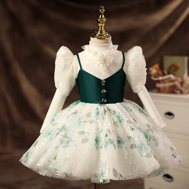 High-end Baby Spanish Lolita Princess Ball Gown Birthday Party Christening Clothes Easter Eid Dresses for Girls