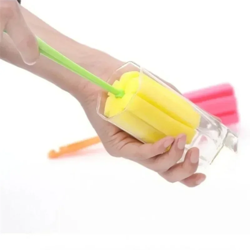 Long Handle Baby Bottle Brush Soft Sponge Brush Water Bottle Glass Cup Washing Cleaner Tool Kitchen Cleaning Tool Specialty Tool