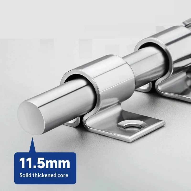 1PCS Non Perforated Stainless Steel Anti-Theft Bolt For Wooden Doors Old-Fashioned Bathroom Lock Sliding Door Lock Accessories 4