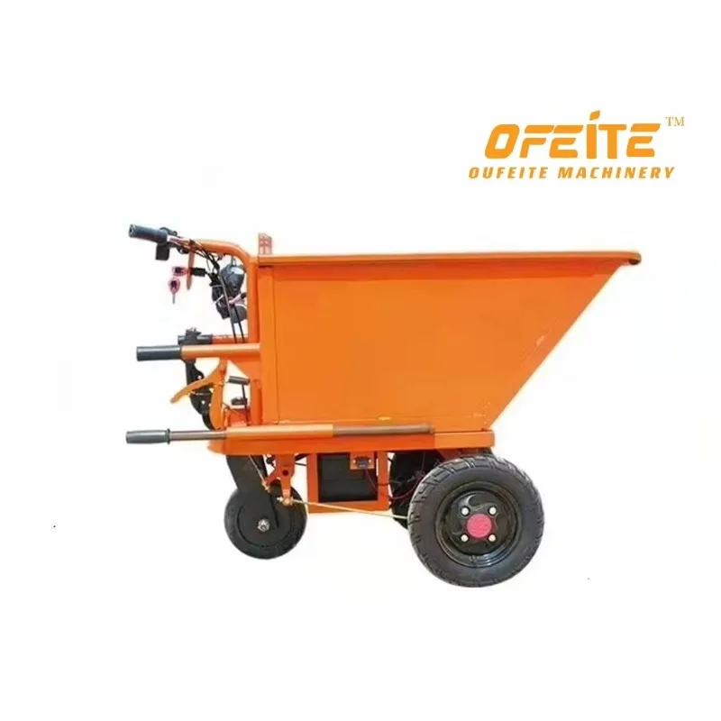 Small gasolin-e handcart, 4-cylinder engine, coal ash hopper, narrow road transport, grain handcart, construction dump truck