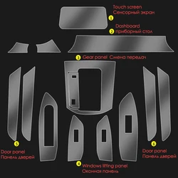 Película de Tpu para Mazda CX5 CX-5 2017-2023, pegatina Interior de coche, consola central, engranaje, pantalla táctil, tablero, puerta, ventanas, Panel de elevación