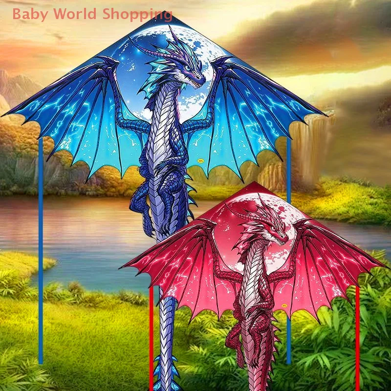 Duży latawiec smok dla dzieci i dorosłych Łatwy do latania Duży latawiec smok z ogonem Łatwy do latania latawiec Zabawka na zewnątrz