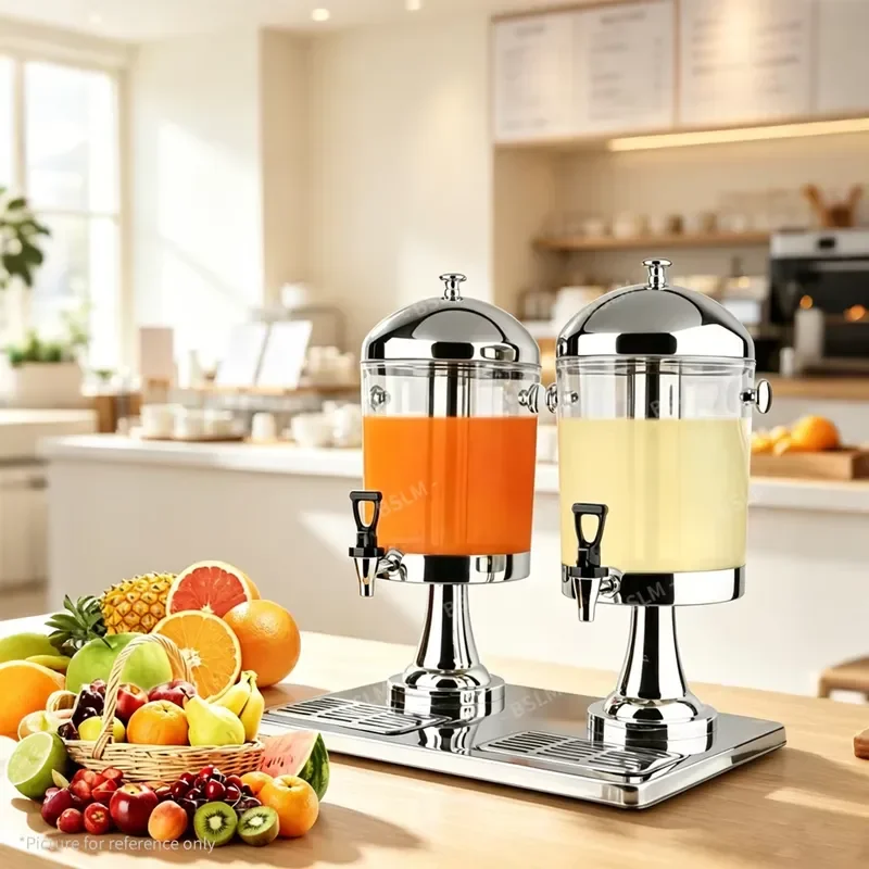 Stainless Steel Beverage Dispenser with Faucet Cold Juice Beer Drink Server for Parties Buffet Events