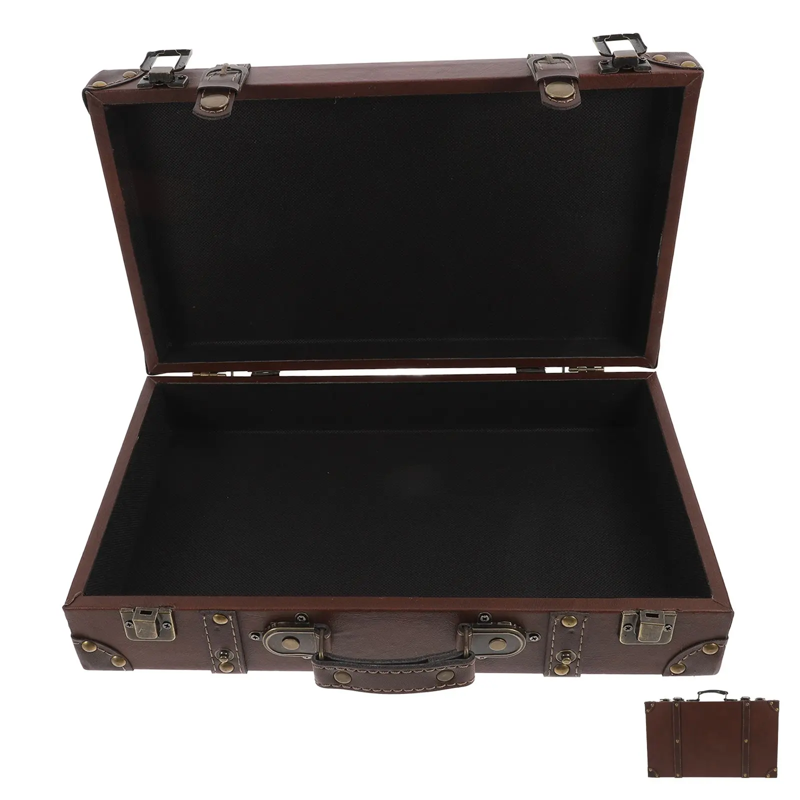 

Retro Suitcase Vintage Storage Container Decorative Trunk Luggage Photo Props Display Box Home Decor Travel Essentials