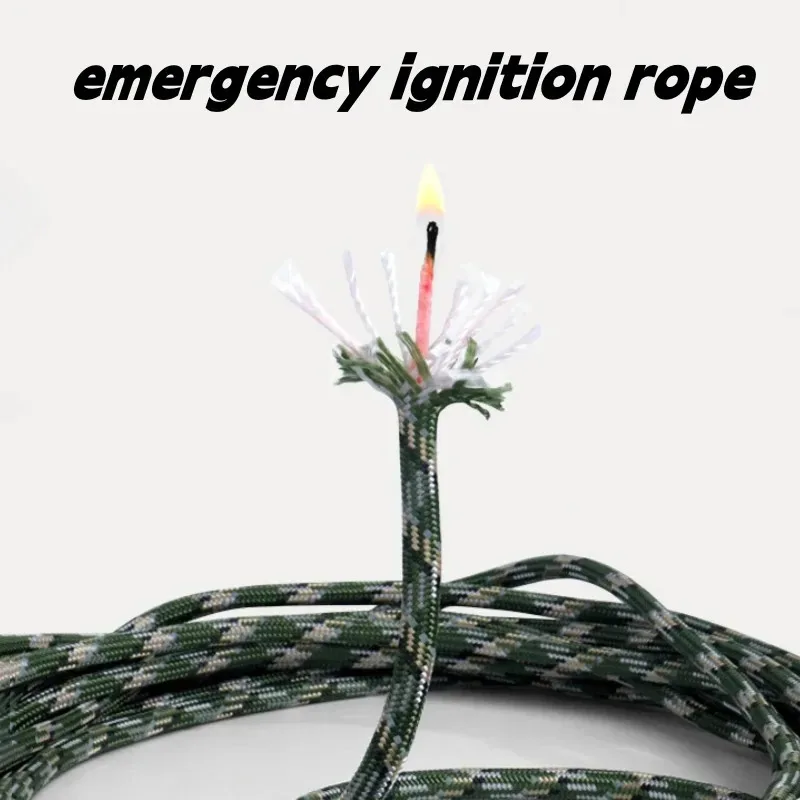 10-Core 750 LBS الجيش Paracord عاكس بقاء حبل للتخييم التنزه التكتيكية استخدام مشعل نار متعددة الأغراض مضفر الحبل #3