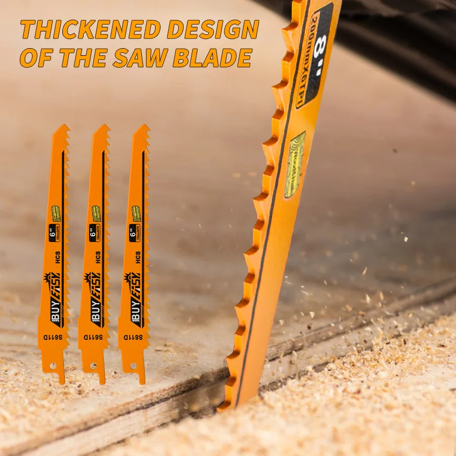 10 stks HCS Verdikte Zaagbladen Set Multifunctioneel voor Hout Metaal Vezelplaat Reciprozaag Power Tool Accessoires Kit