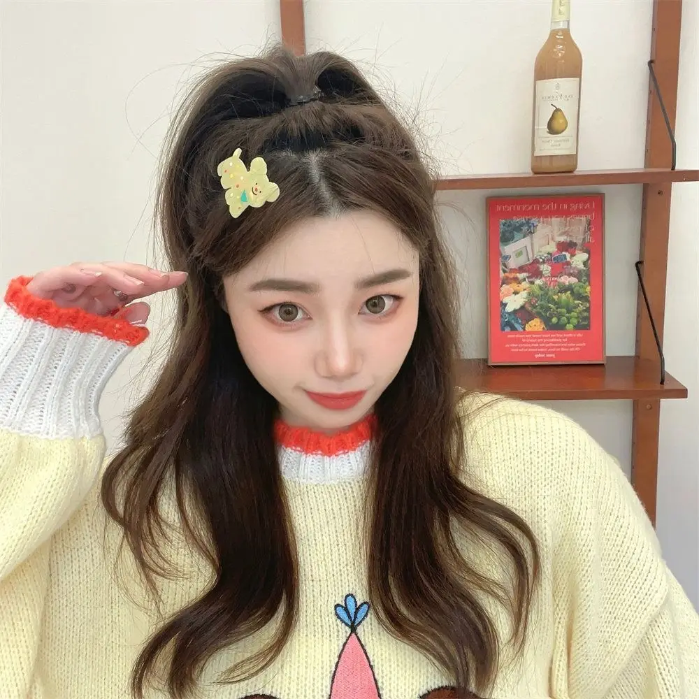 Kawaii Cartoon Dog Acrylic Hair Clip Cute Animal Barrettes Set Korean Style Hairpin Children Duckbill Clip