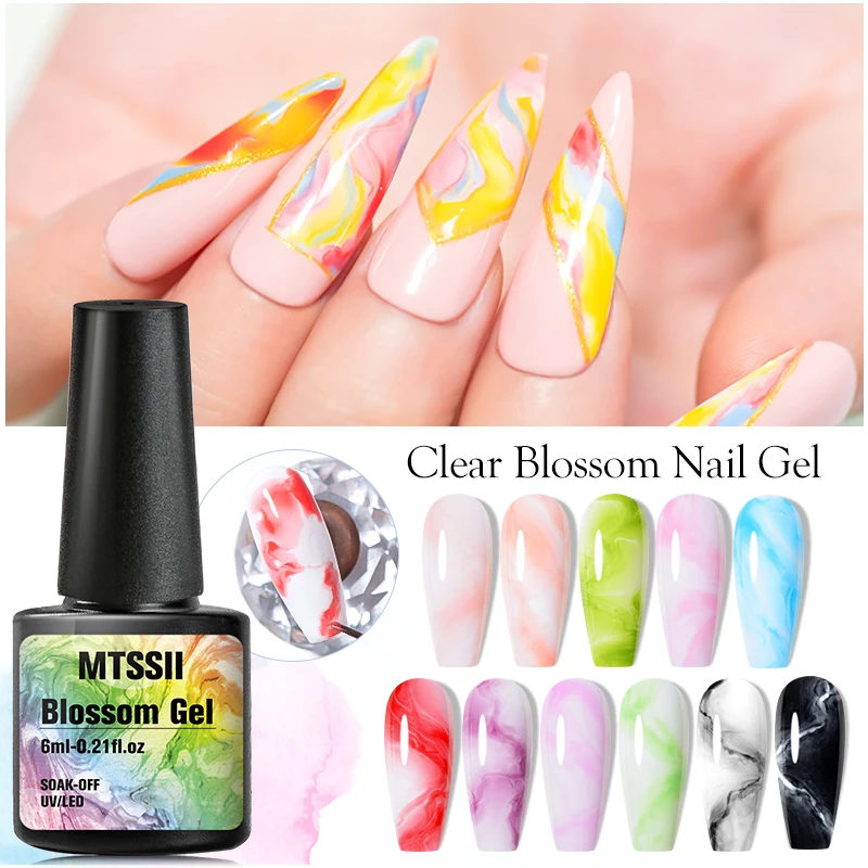 7 ミリリットルネイルブルーミングジェル花拡散効果機能ワニス簡単に適用ネイルアートデザインホームサロンマニキュアペディキュア