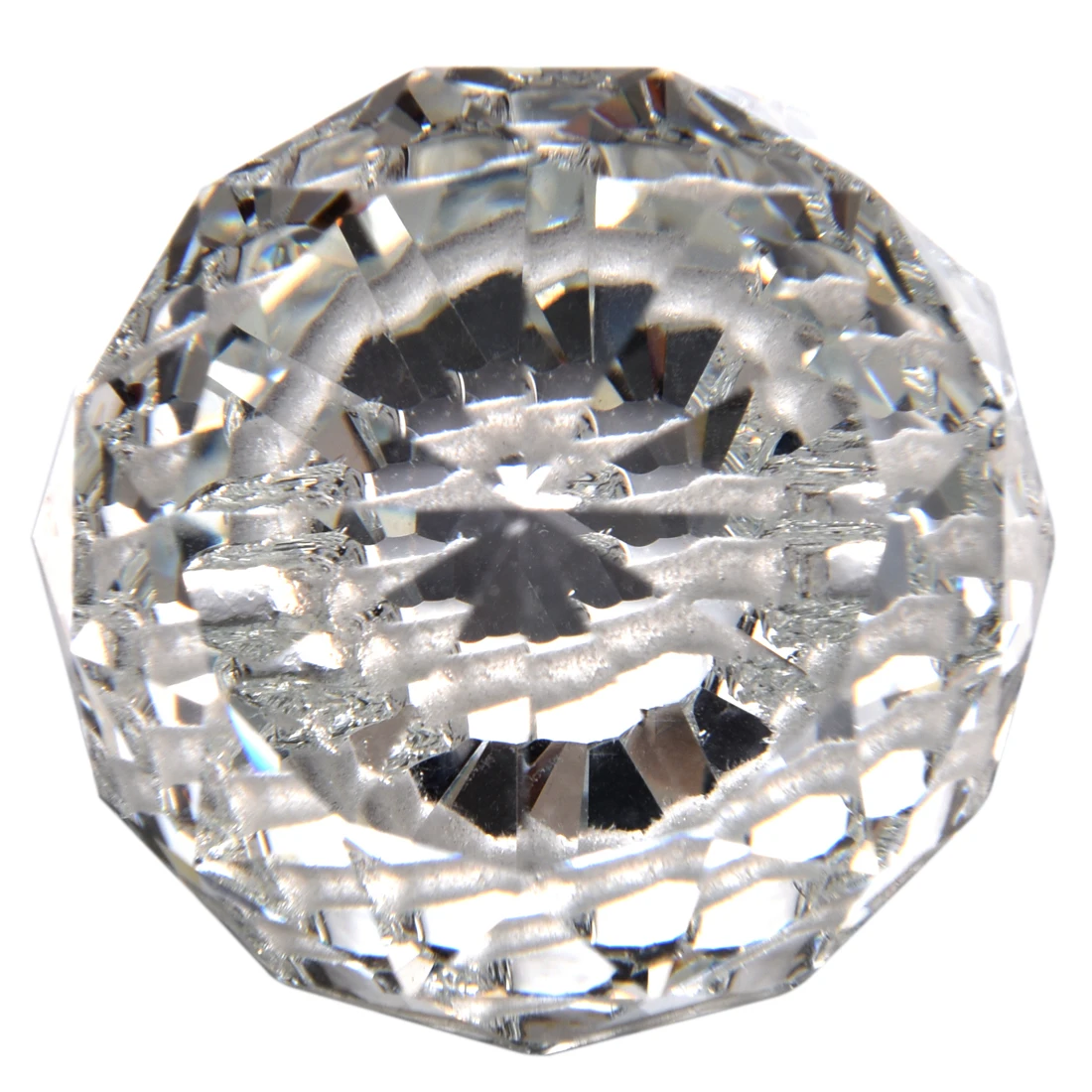 ABZV-40MM Feng Shui Bola pendente de cristal de decoração facetada (transparente)