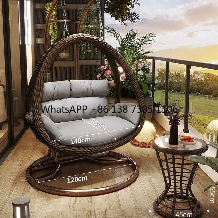 

Outdoor Hanging Basket Household Swing Bird's Nest Hanging Chair Rattan Chair Double Indoor Hammock Balcony Lazy Chair