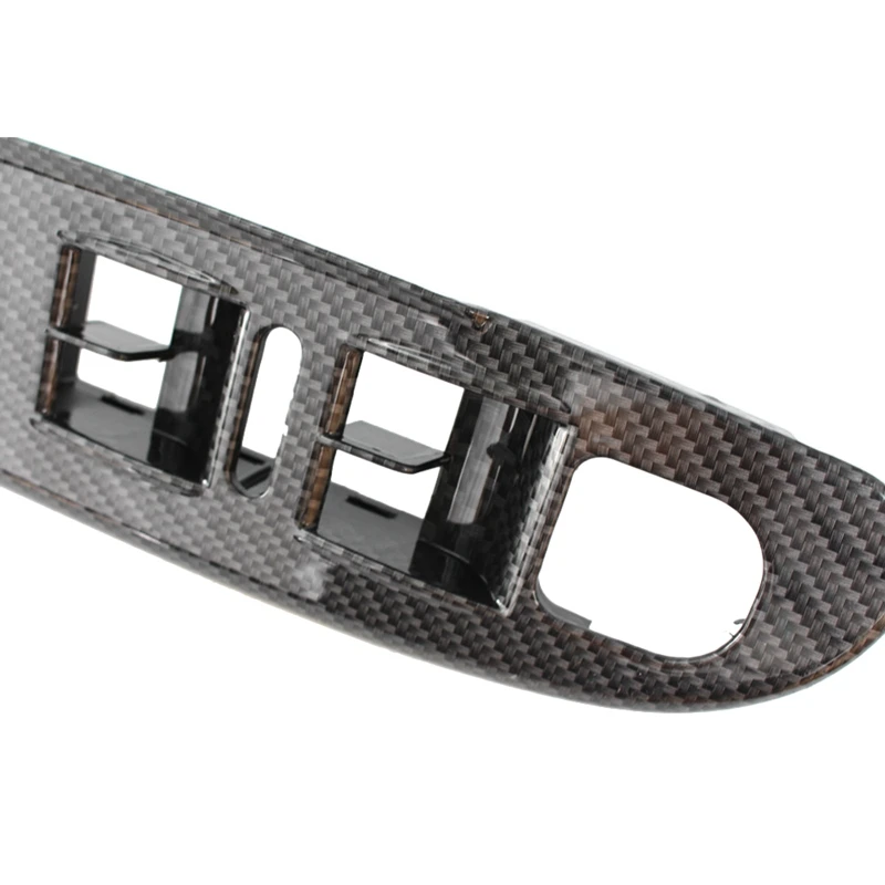 Carbon Fiber Car Master Window Switch Panel Trim Bezel Cover For Passat B6 4-Doors 2006 2007 2008 2009 2010 3C1867171B