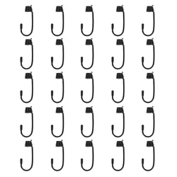 Ganchos de cable elástico, ganchos de alambre en espiral, ganchos de cuerda elástica de hierro, herramientas para exteriores, accesorios de cordón de goma, ganización de almacenamiento de garaje, 25 uds.