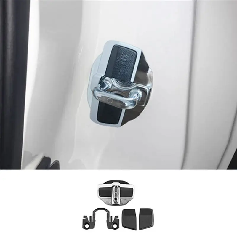 4 Sets TRD Door Stabilizer Door Lock Protector Latches Stopper Covers For Nissan Patrol Teana Toura-A99D