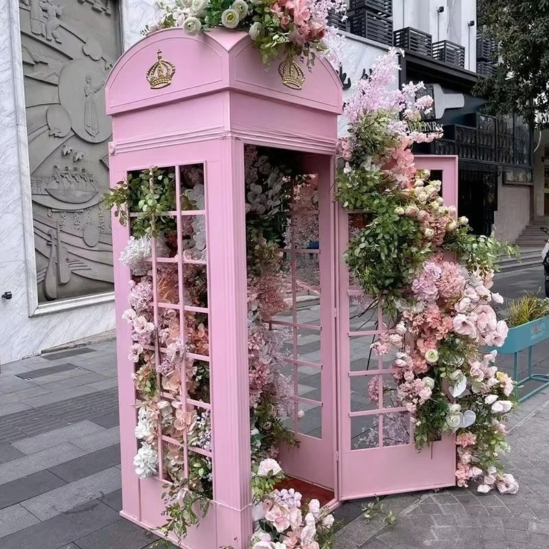 

Wedding Decoration Antique English Phone Booth Wedding Street Shopping Hall Event