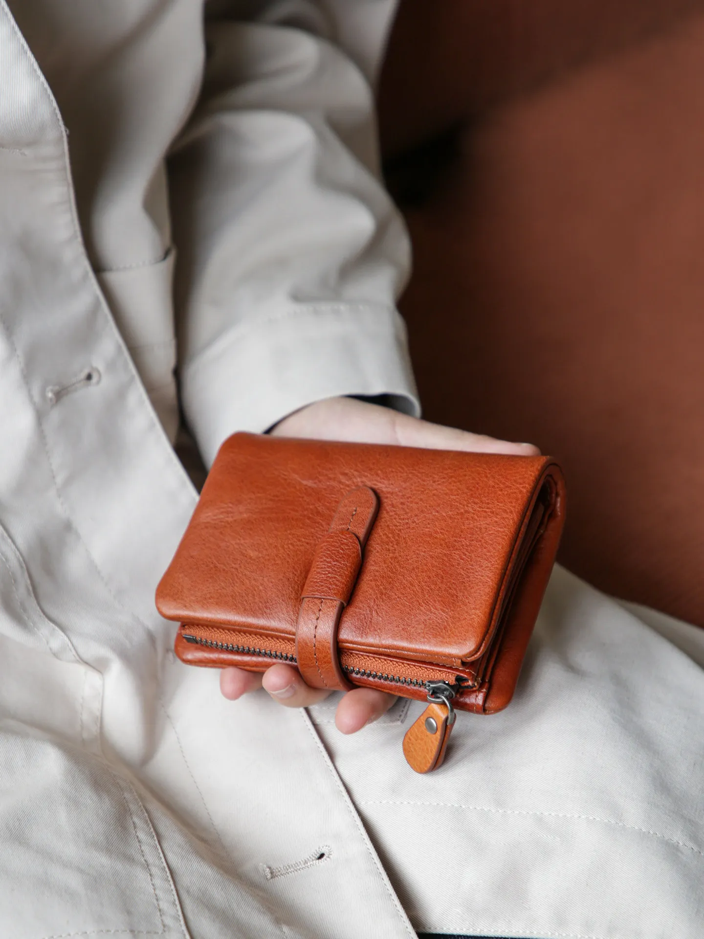 fashion designer handmade genuine leather men's women's multi-card wallet vintage luxury real cow leather ID credit card purse