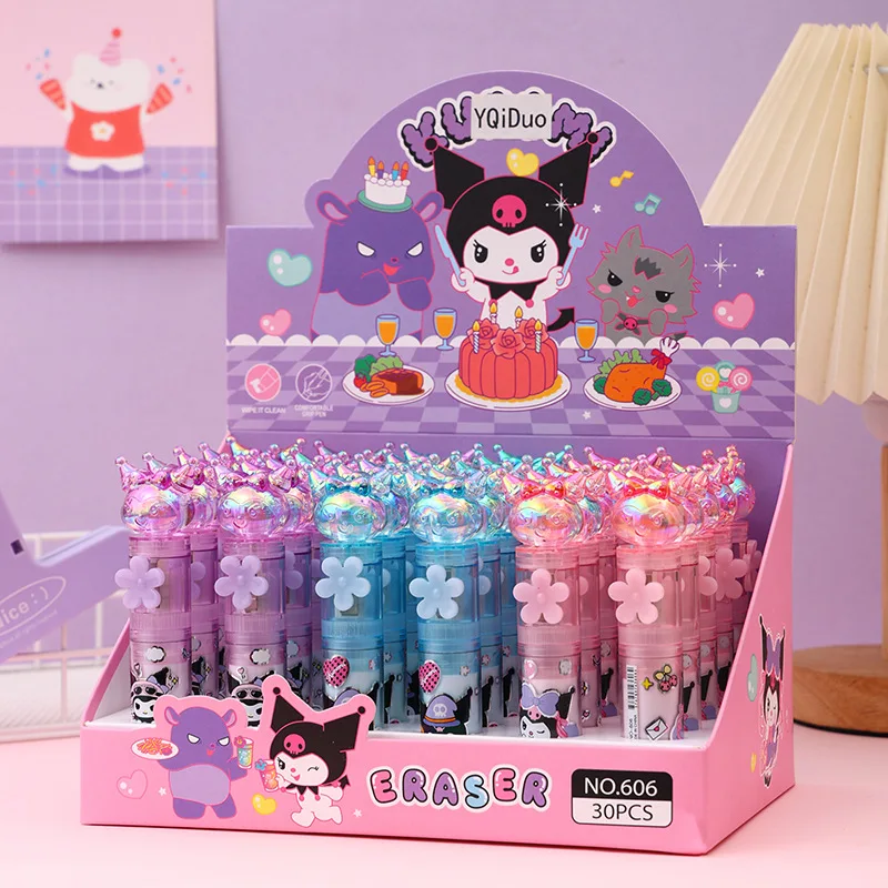 nuevo-borrador-giratorio-luminoso-de-cristal-kuromi-borrador-escolar-de-alta-gama-regalo-material-escolar-al-por-mayor