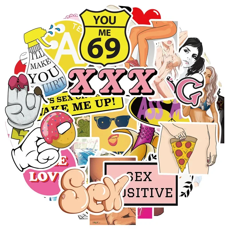 96 قطعة محاكاة ساخرة شخصية العلامة التجارية العصرية DIY الكتابة على الجدران ملصقات مقاومة للماء