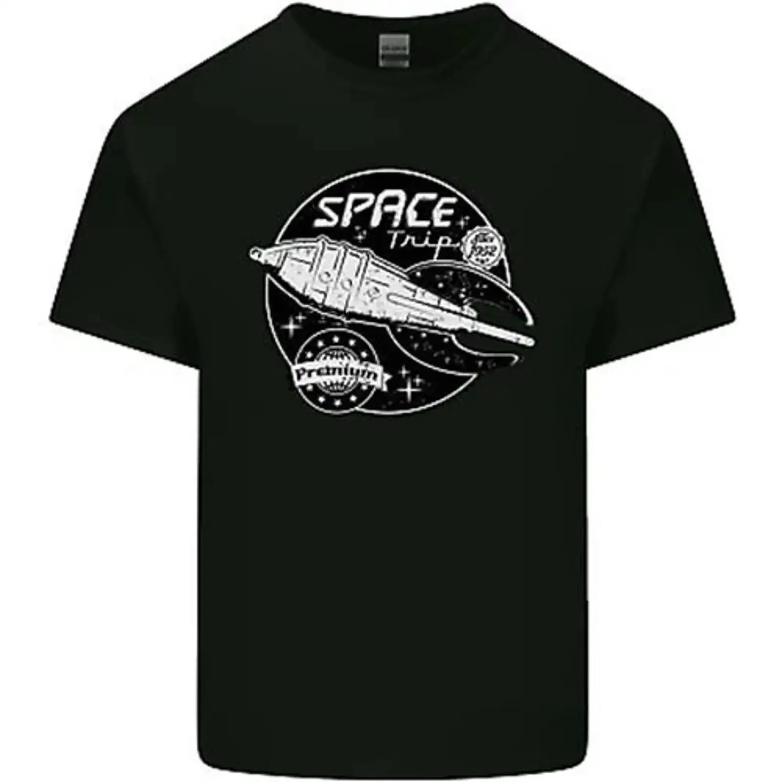 Raumfahrt Raketenboot Astronaut Kinder T-Shirt Jungen Mädchen Vintage Washed Designer-Kleidung Top für den Alltag Vielseitig einsetzbar