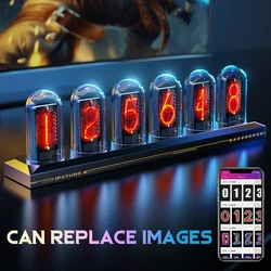 RGB Nixie Tube zegar DIY Glow Tube zegar IPS kolorowy zegar cyfrowy analogowe elektroniczne lampki nocne dekoracja stołu do gier