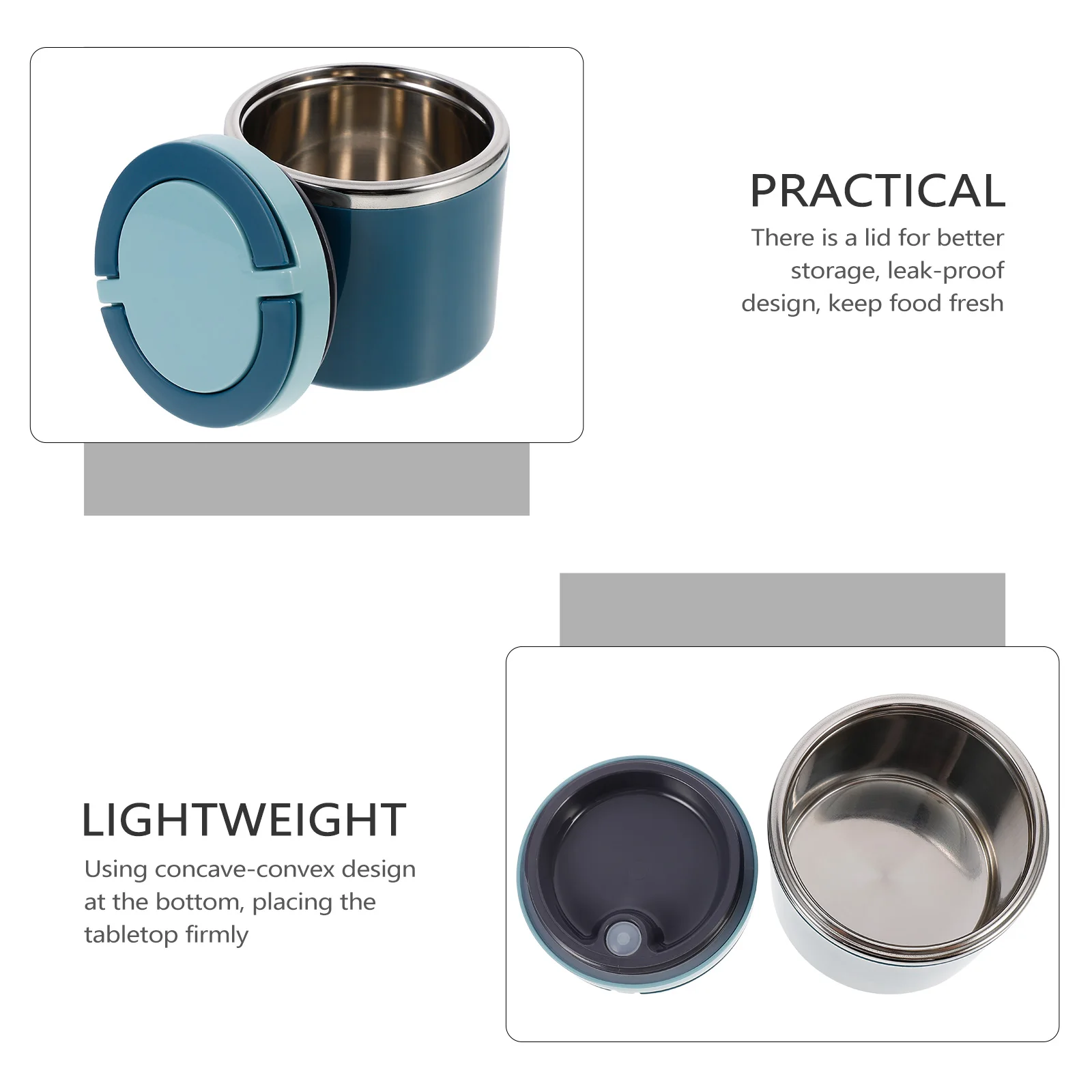 

Soup Cups Portable Stainless Steel Container Household Silica Gel Sealing Milk Home Breakfast Serving Breakfast Cup Outdoor Soup
