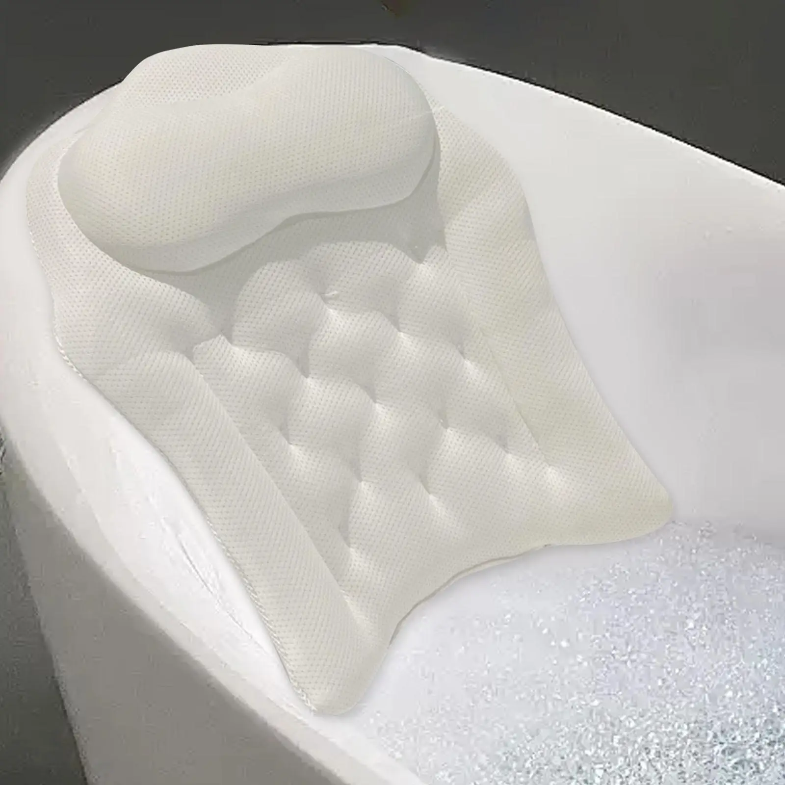 

Extra Soft Bath Pillow for Bathtub Support Neck and Back Ergonomic Spa Tub Cushion Headrest for Home Relaxation